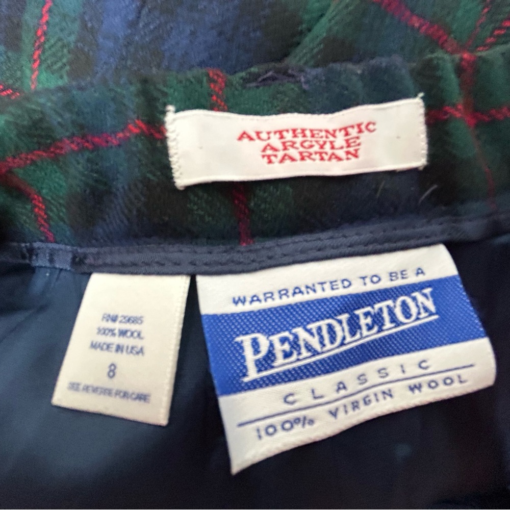 Pendleton Green Blue Plaid Wool Argyle Tartan Shorts 8 - Picture 4 of 8